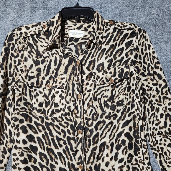 Denim and supply women's blouse top button-down size S animal prints - Picture 2 of 7